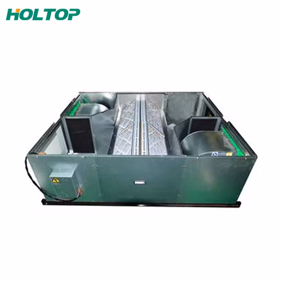 Holtop 2000 M3/H Fluxo de ar Ar fresco Zero Energia Materiais de construção Ventilador de recuperação de calor Sistema de recuperação