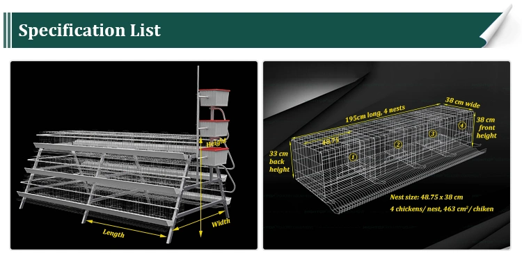 Cheap A Type Welded Wire Mesh Poultry 120 Chicken Layer Cages Sale