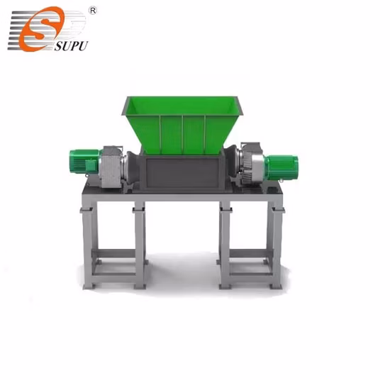 High Capacity Shredder for Recycling Plastic Wood Aluminium Waste Cardboard Two Double Shredding Crusher Machine
