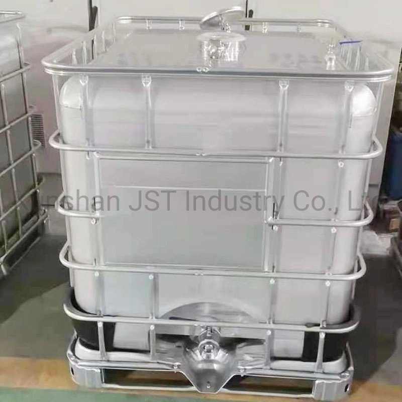 1000L 304 316L Stainless Steel Chemical Liquid Food Storage IBC Tank