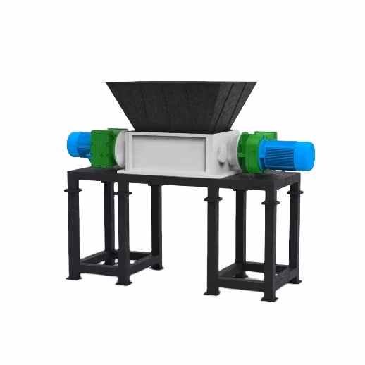 Triturador de alta capacidade para reciclagem de plástico, madeira, alumínio, papelão, dois trituradores duplos trituradores