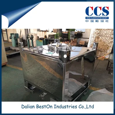 Dalian Beston Lager Capacidade Tanque IBC China Aplicação multifuncional Tanque de armazenamento de pó de aço inoxidável Amostra disponível do fabricante Tanque químico de metal