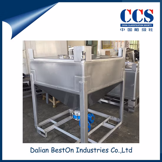 Dalian Beston Certificação Csc Tanque de armazenamento de pó de aço Ss China Tanque de armazenamento de pó de aço inoxidável de grande capacidade Fabricantes Amostra disponível Tanque IBC