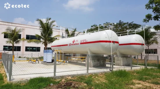 Tanque de armazenamento de gás GLP Ecotec 30 toneladas para posto de gasolina de reabastecimento de cilindro